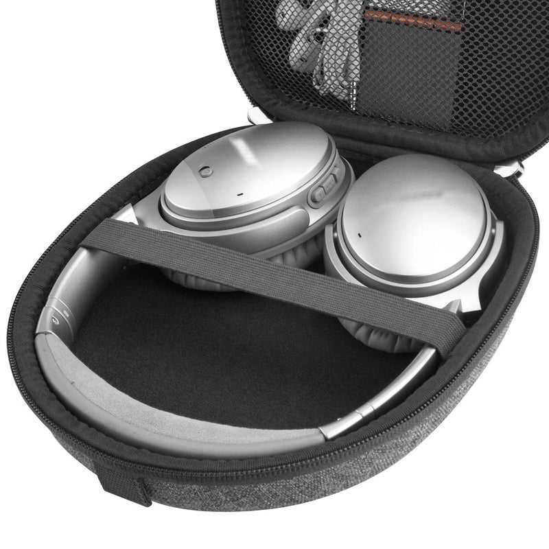 Linkidea Headphones Carrying Case Compatible with Bose QC Ultra II/45/35/SE, AE2w, AE2i, AE2, Protective Hard Shell Travel Bag with Cable, Charger Storage (Dark Grey) - Image 5